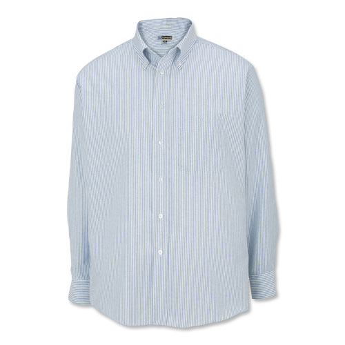 Men's Long-Sleeve Striped Oxford