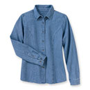 ARAMARK Women's Long-Sleeve Denim Shirt
