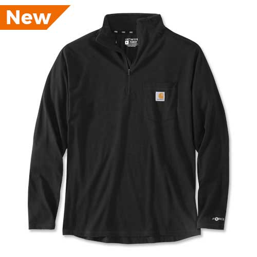 Carhartt Force&reg; Relaxed Fit Midweight Long-Sleeve Quarter-Zip Mock-Neck T-Shirt