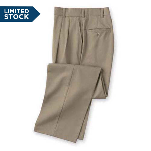 ARAMARK pleated dura-press twill pants
