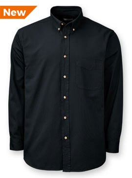 Men's Long-Sleeve Cotton Twill Shirt