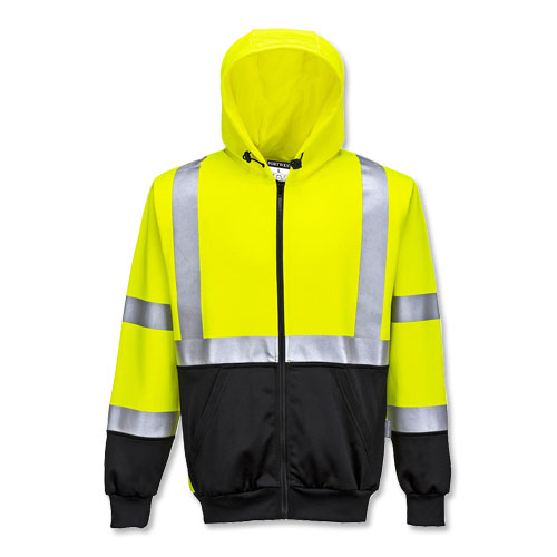 High Visibility 2-Tone Zipped Hoodie