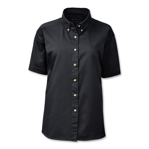 Women's Short-Sleeve Cotton Twill Shirt