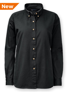 Women's Long-Sleeve Cotton Twill Shirt