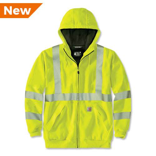 Carhartt® High Visibility Class 3 Hooded Full-Zip Sweatshirt