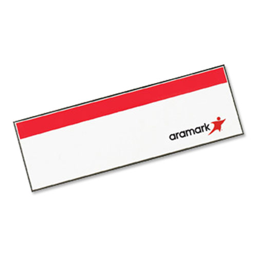 Aramark Red and White Name Badge