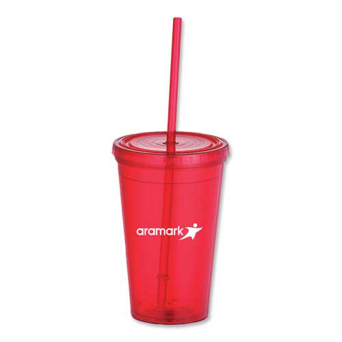 16-oz. Tumbler Cup with Straw