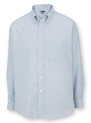 Men's Long-Sleeve Striped Oxford