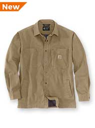 Carhartt Rugged Flex&reg; Relaxed Fit Fleece-Lined Snap-Front Shirt Jac