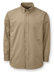 Men's Long-Sleeve Cotton Twill Shirt