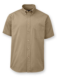 Men's Short-Sleeve Cotton Twill Shirt