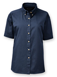 Women's Short-Sleeve Cotton Twill Shirt