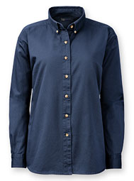 Women's Long-Sleeve Cotton Twill Shirt