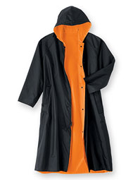 Reversible Enhanced-Visibility Long Raincoat
