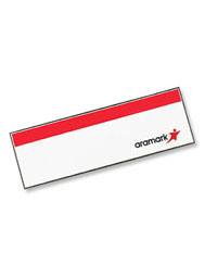 Aramark Red and White Name Badge