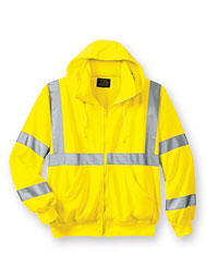 Class 3 Hi-Vis Hooded Zip-Front Sweatshirt