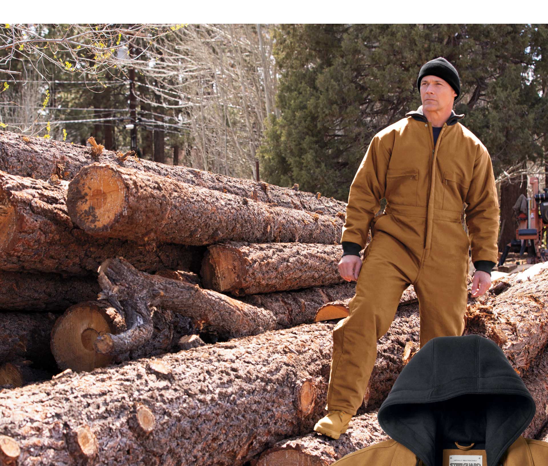 Man wearing steelguard coverall